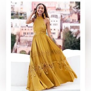 JOYFOLIE ALONDRA DRESS IN HONEY